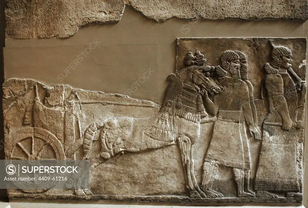 Stone panel from the Central Palace of Tiglath-pileser III. Nimrud (ancient Kalhu). Northern Iraq. Neo-Assyrian. 730-727 BC. British Museum. London. United Kingdom.