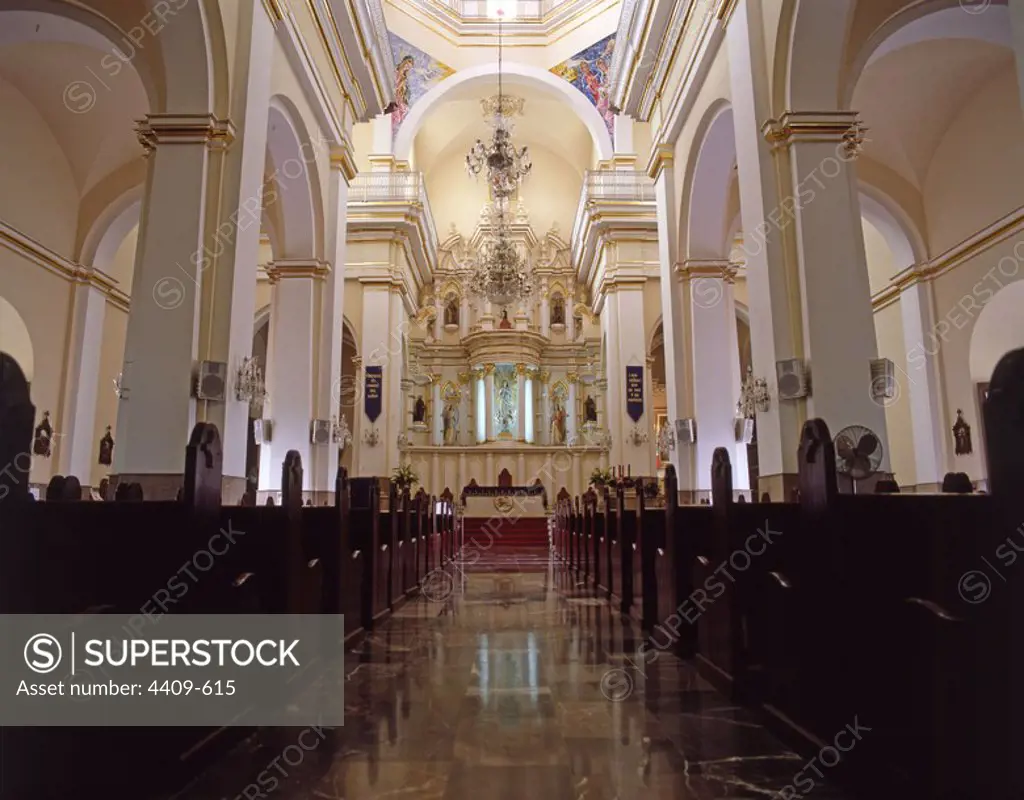 Mexico.Sonora.Ciudad de Hermosillo.Catedral de La Ascensión.Interior.