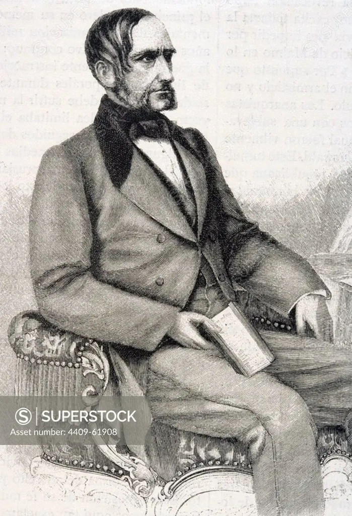 Anton von Schmerling (1805-1893). Austrian politician. Engraving in Universal History, 1885.