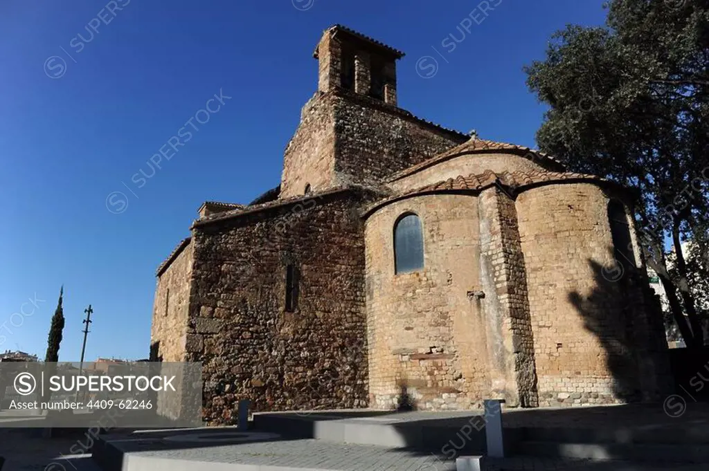Pre-romanesque Church of Saint Peter. View of the trefoil apse. 9th-10th centuries. Terrassa. Catalonia. Spain.