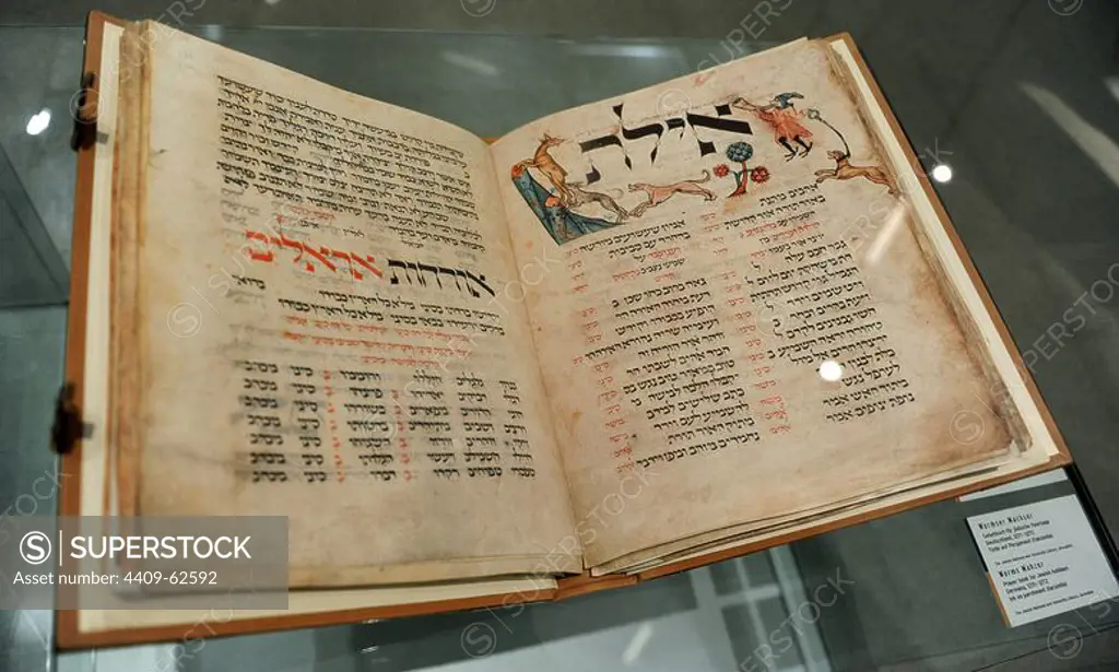 Worms Mahzor. Prayer book for Jewish holidays. Germany, 1271-1272. Ink on parchment (facsimile). Jewish Museum Berlin. Germany.