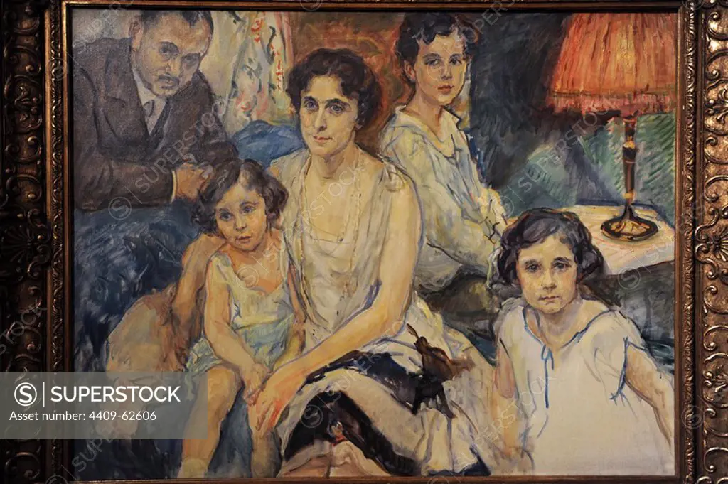 Max Slevogt (1868-1932). German Impressionist painter and illustrator. The Plesch family portrait., 1928. Oil on canvas. Jewish Museum Berlin. Germany.