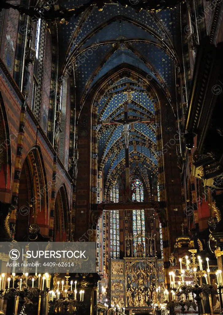 Gothic Art. Poland. Wawel Cathedral. Built between 1320 and 1364. Interior. Krakow. UNESCO World Heritage Site.