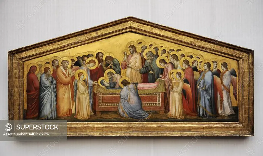 Giotto di Bondone (1267-1337). Italian painter. The Entombment of Mary, c.1310. Gemaldegalerie. Berlin. Germany.