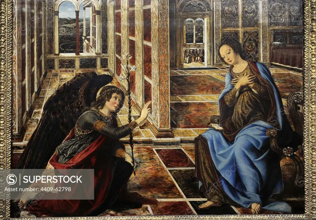 Piero del Pollaiuolo (1443-1496). Italian painter. The Annunciation. Gemaldegalerie. Berlin. Germany.