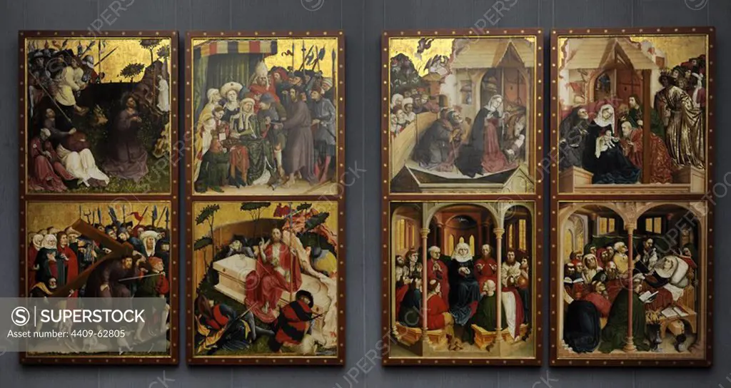 Hans Multscher (1400-1467). German painter. Wurzach Altarpiece, 1437. Gemaldegalerie. Berlin. Germany.