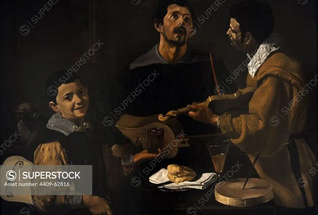 Diego Velazquez (1599-1660). Spanish Baroque painter. The musicians, c.1617-1618. Gemaldegalerie. Berlin. Germany.
