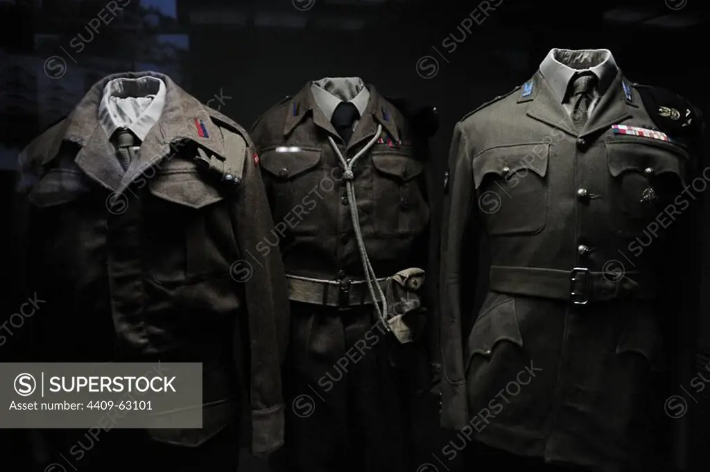 Marian Kukiel (1885-1972). Polish major general. From 1939 until 1940 he was Vice-Minister of War of the Polish Government in Exile in London. Uniform of the Minister-of-war, general Marian Kukiel. Great Britain, after 1942. Cloth, satine, cloth, leather, metal. Deposti of the Polish Institute and Sikorski Museum in London. National Museum of Krakow. Poland.