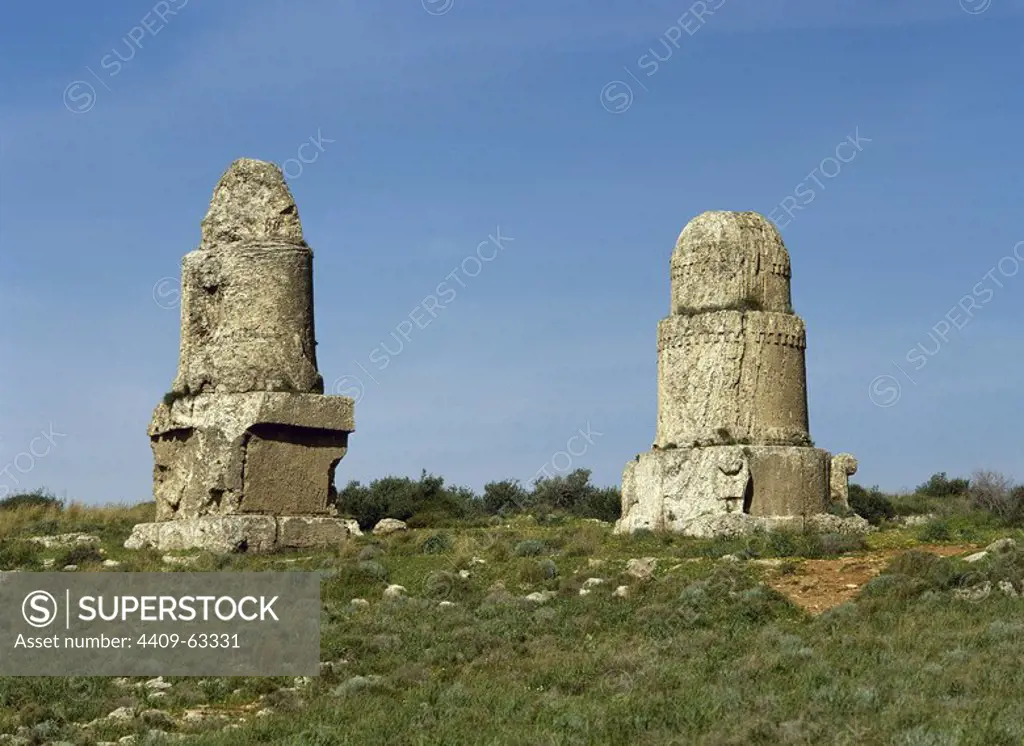 Syria. Amrit or Marathos. Ancient Phoenician city. d "al Maghazil" or The Spindles.