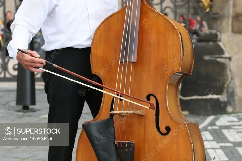 Cellist. Prague. Czech Republic.