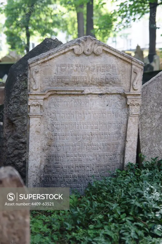 Czech Republic. Prague. Old Jewish Cemetery. Was in use from early 15th century until 1787. Gravestones.