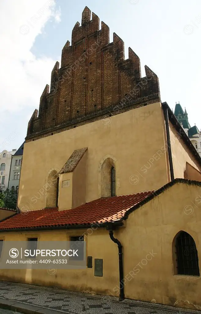 Czech Republic. Prague. Old New Synagogue. Gothic, 13th century. Josefov (Jewish Quater). Is Europe's oldest active synagogue.