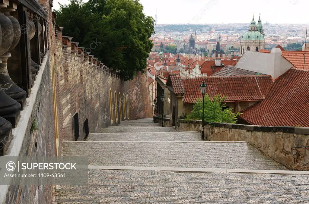 Czech Republic. Prague. View of Old Castle Staris (Stare Zamecke Schody).