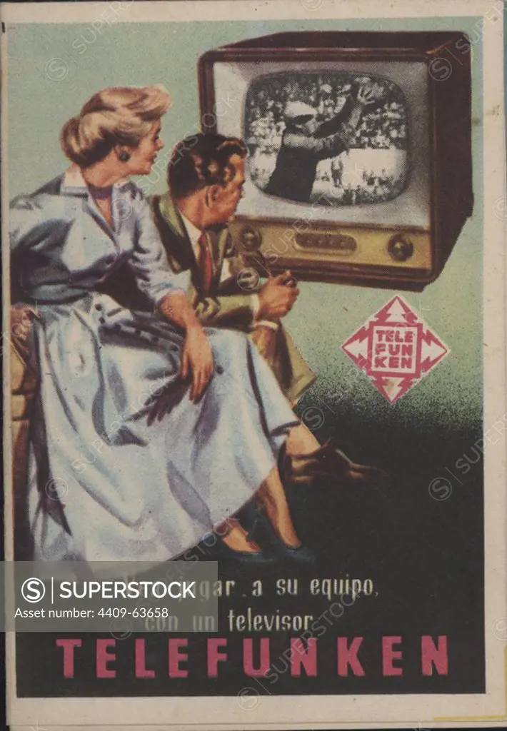 Publicidad. Televisores Telefunken. Años 1960.