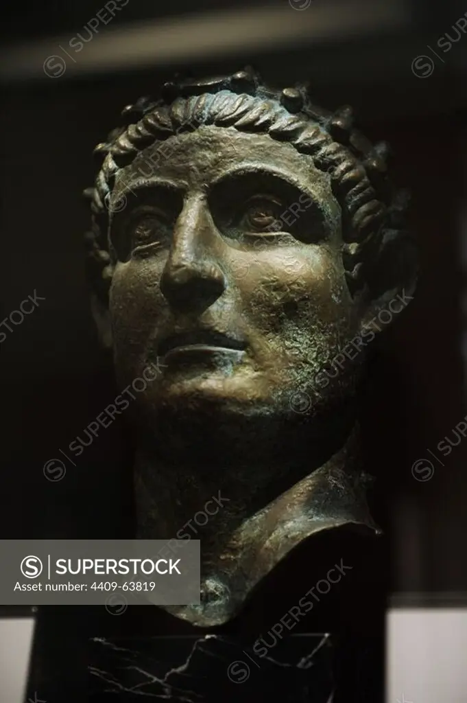 Constantine the Great (272-337 AD). Roman Emperor. Bronze bust. The German Historical Museum. Berlin. Germany.
