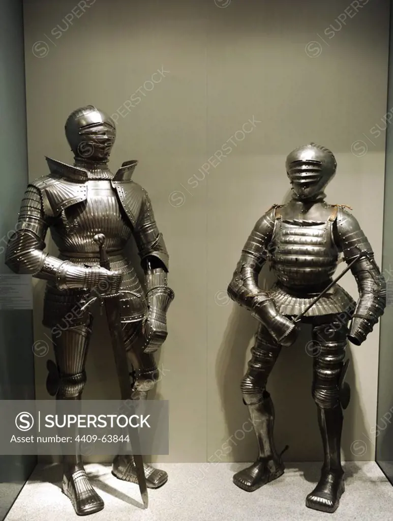 Iron armours. 16th century. Holy Roman Empire. German Historical Museum. Berlin. Germany.