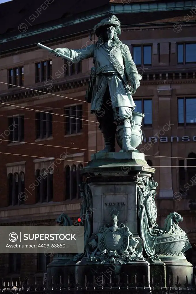 Niels Juel (1629-1697). Dano-Norwegian admiral. Monument. Copenhagen. Denmark.