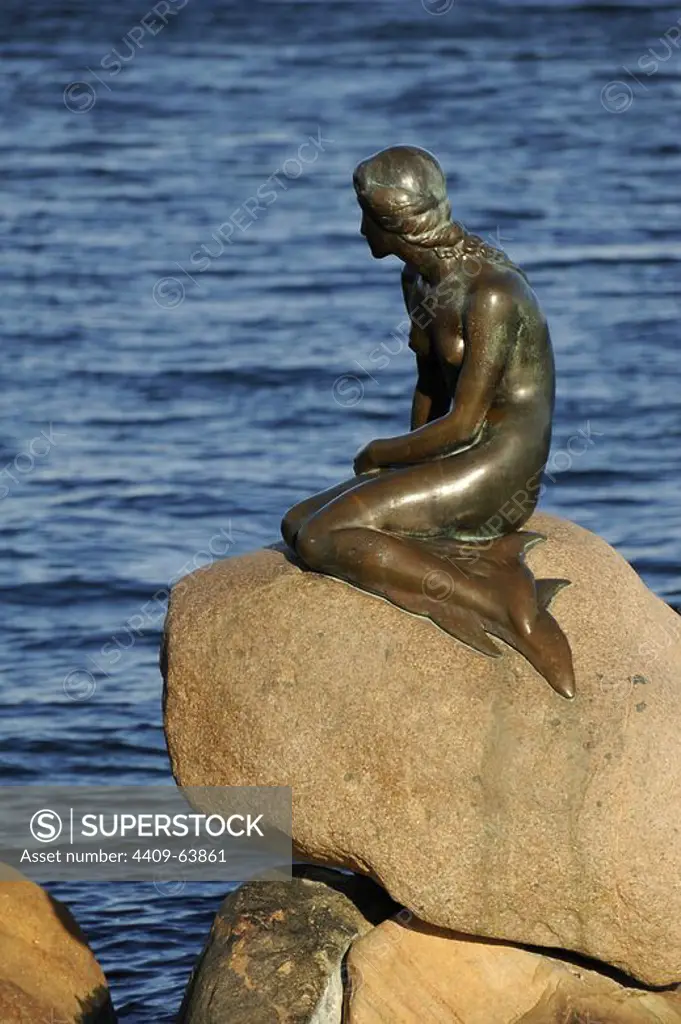 Denmark. Copenhagen. The Little Mermaid, 1913. By Edgar Eriksen (1876-1959).