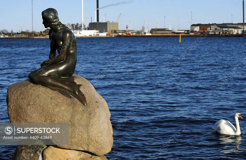 Denmark. Copenhagen. The Little Mermaid, 1913. By Edgar Eriksen (1876-1959).