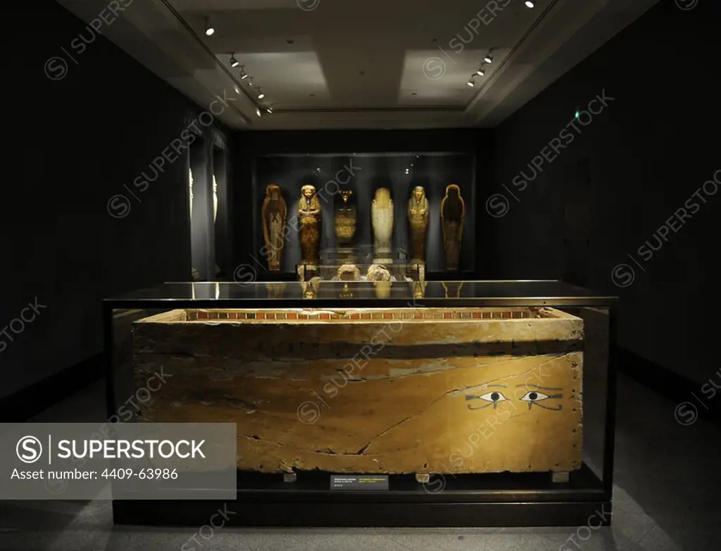 Carlsberg Glyptotek Museum. Copenhagen. Denmark. Room. Egyptian art section.