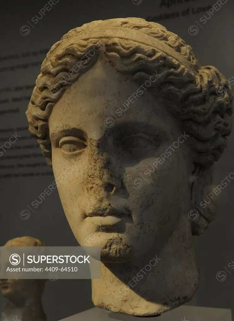 Roman Art. Aphrodite. Goddess of love and beauty. Bust. Ny Carlsberg Glyptotek. Denmark.