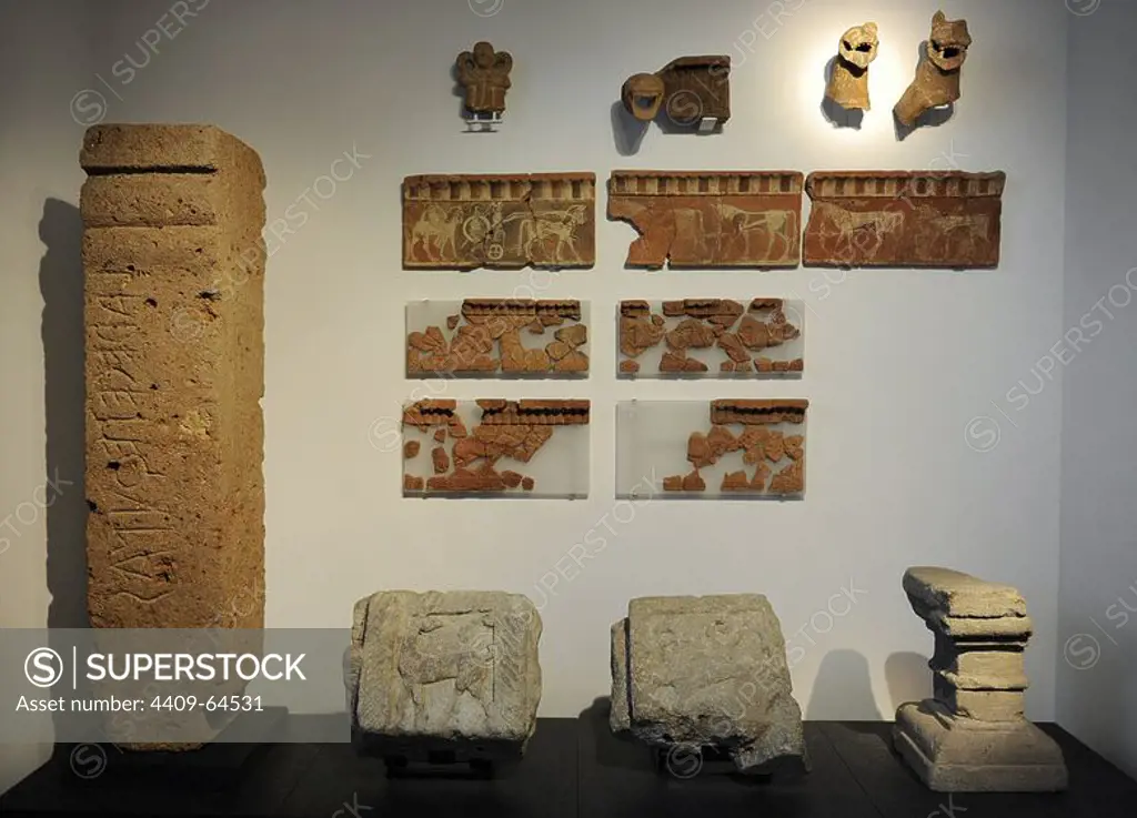 Etruscan Art. The Prince's Buildings. Archaeological remains. 750-500 BC. Ny Carlsberg Glyptotek. Denmark.