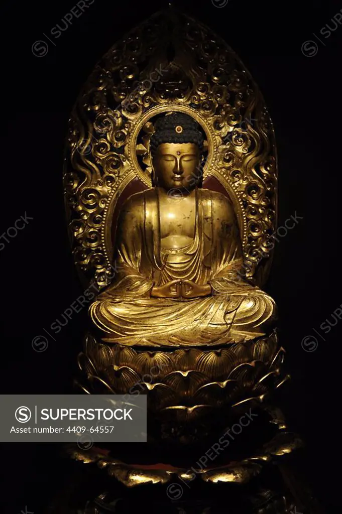 Japanese Art. Amida Buddha. Japan. Edo Period.(1603-1868), 1701. Ny Carlsberg Glyptotek. Copenhagen. Denmark.