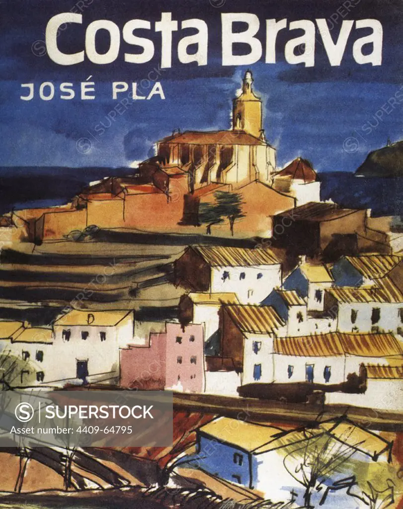 PLA I CASADEVALL, Josep (Palafrugell,1897-Palafrugell,1981). Escritor español en lengua catalana y castellana. En 1921 fue elegido diputado de la Mancomunitat de Catalunya. Cubierta de "LA GUIA DE LA COSTA BRAVA". En 1941 fue publicada su primera edición.