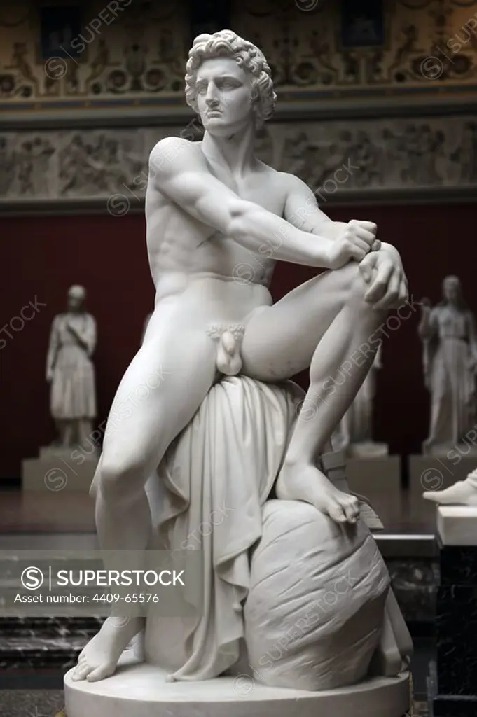 Herman Wilhelm Bissen (1798-1868). Danish sculptor. The Wrathfull Achilles. 1864-66 (1861). Ny Carlsberg Glyptotek. Copenhagen. Denmark.