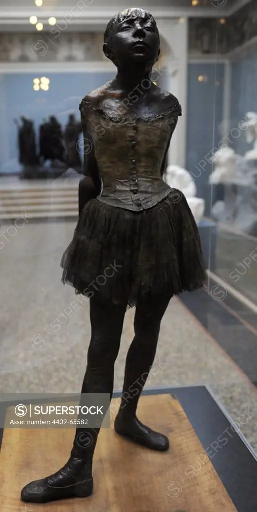 Edgar Degas (1834-1917). French scultor. Litlle Fourteen year old dancer. 1879-1881. Ny Carlsberg Glyptotek. Copenhagen. Denmark.