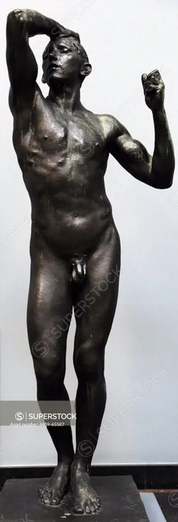Auguste Rodin (1840-1917). French sculptor. The Age of Bronze. Bronze (1901). (1875-76). Ny Carlsberg Glyptotek. Copenhagen. Denmark.