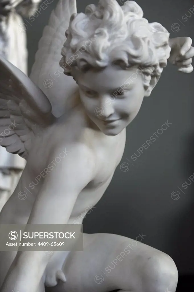 Laurent-Honore Marqueste (1848-1920). French Neo-Baroque sculptor. Eros. 1903 (1883). Ny Carlsberg Glyptotek Museum. Copenhagen. Denmark.