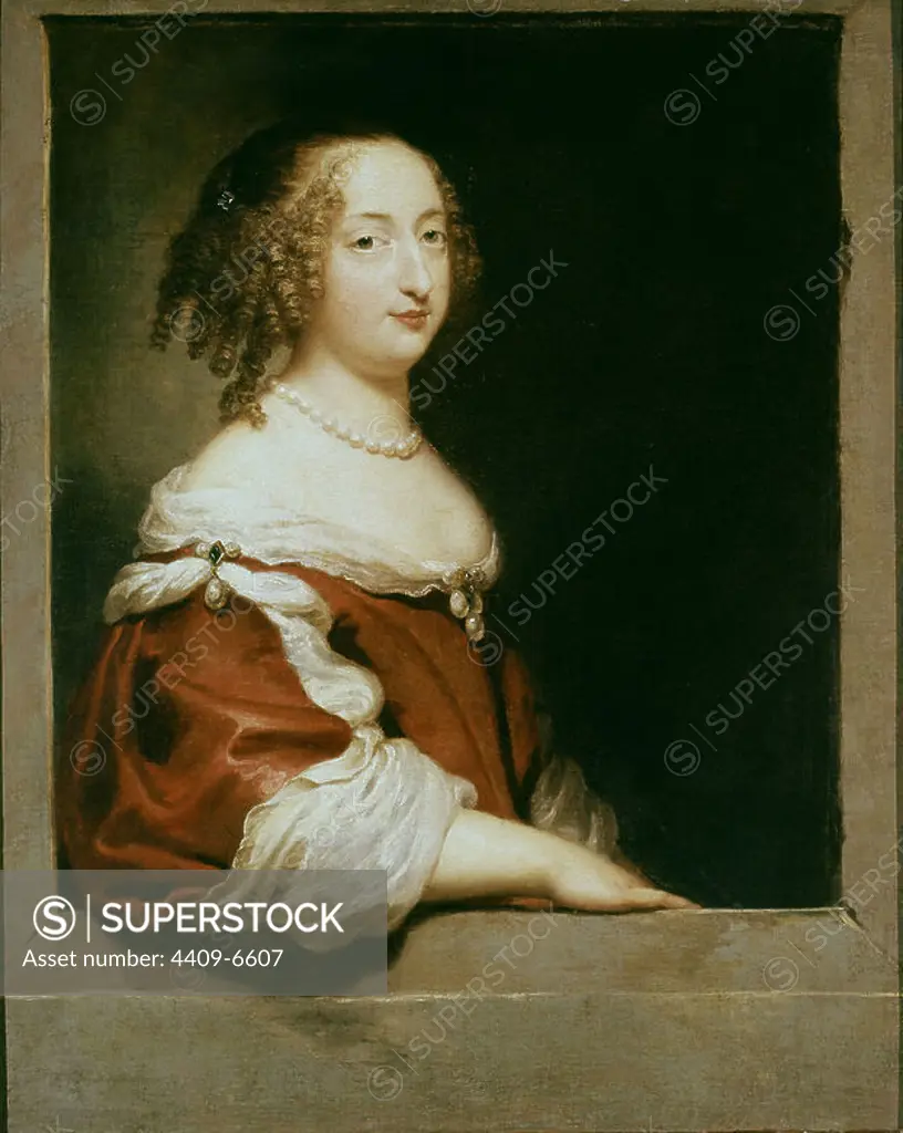 Christina of Sweden (Stockholm 1626 - Rome 1689). 17th Century. Madrid, Lazaro Galdiano museum. Author: ANONIMO SIGLO XVII. Location: MUSEO LAZARO GALDIANO-COLECCION. MADRID. SPAIN.