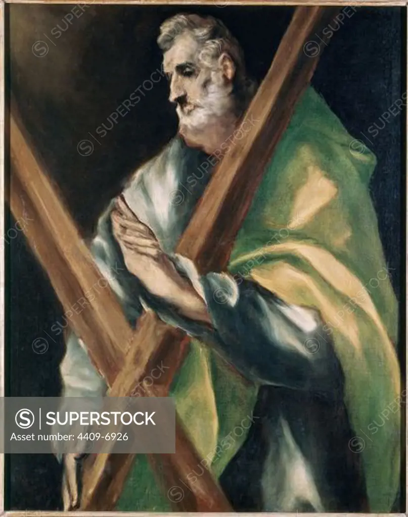 St. Andrew. (San Andrés). Toledo, House-museum of El Greco. Author: EL GRECO. Location: CASA MUSEO DEL GRECO-COLECCION, TOLEDO, SPAIN.