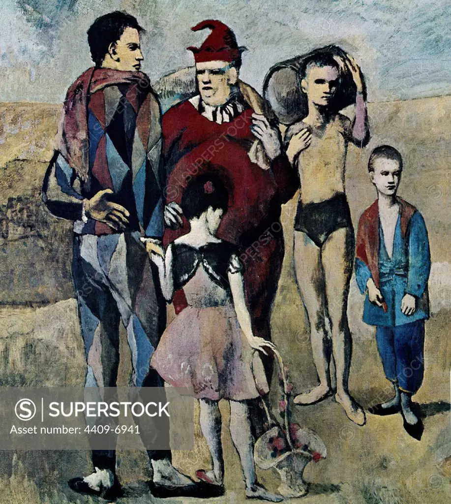 'Family of Saltimbanques (detail)', 1905, Oil on canvas. Author: PABLO PICASSO. Location: NATIONAL GALLERY. WASHINGTON D. C.