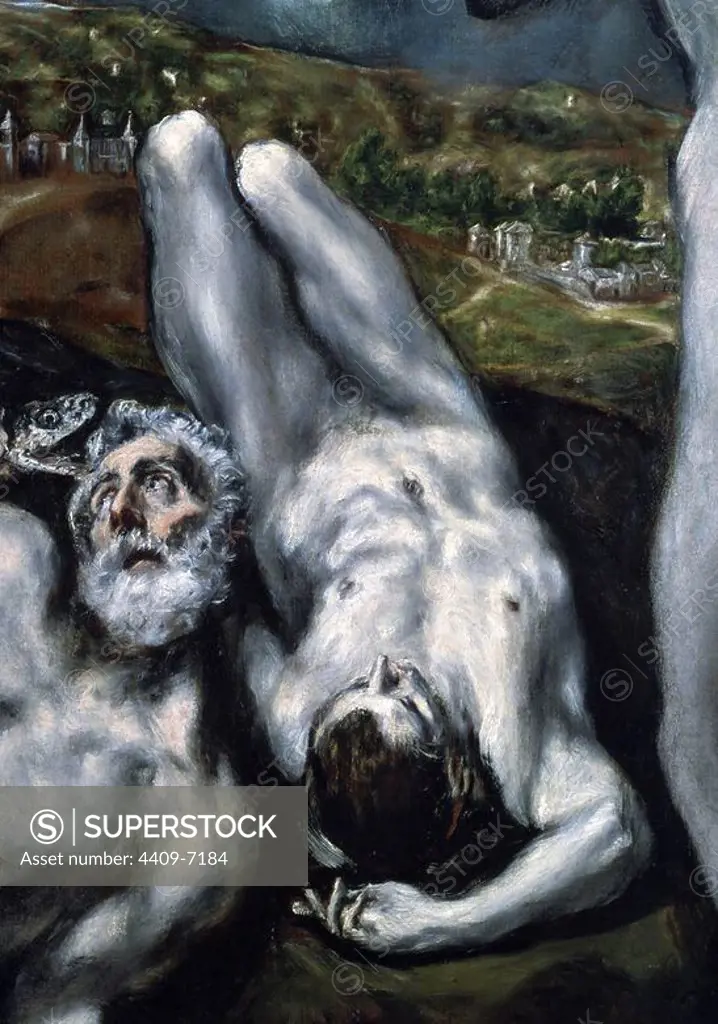 'Laokoon and his Sons (detail)', 1610-1614, Oil on canvas. Author: EL GRECO. Location: NATIONAL GALLERY. WASHINGTON D. C.