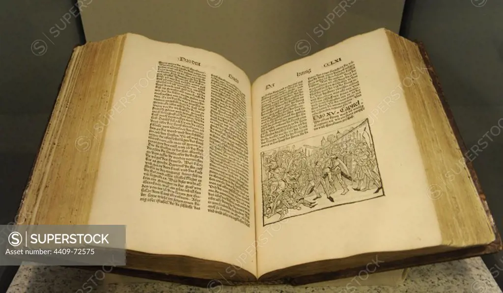 Hans Gru_ninger (1455-1533). German printer and publisher. The Gru_ninger Bible. Germany. Printed by Johann Gruninger. 1485. Deutsches Historisches Museum. Berlin. Germany.