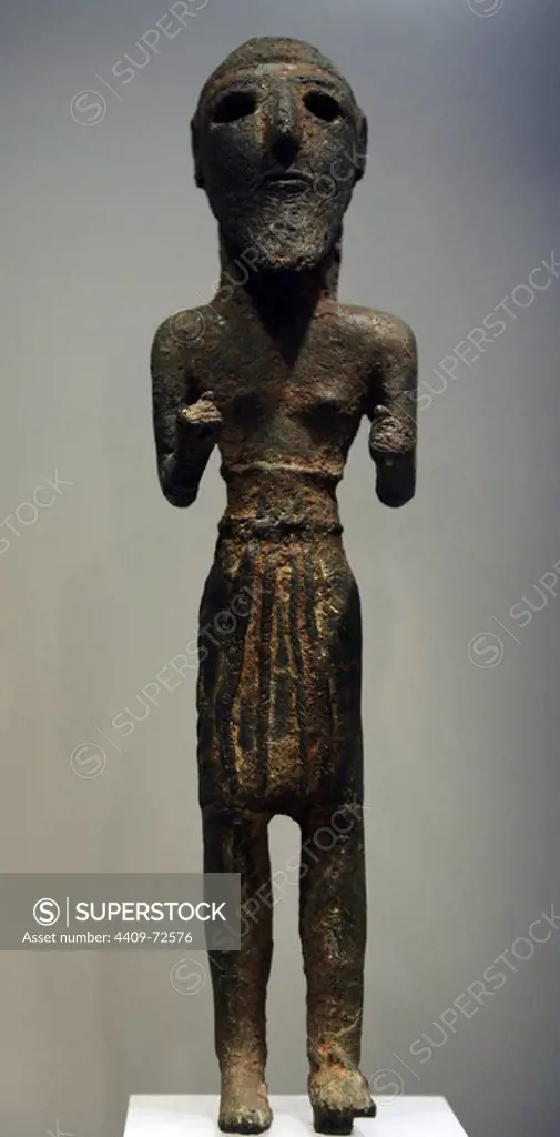 Votive statuette. Middle East. 6000-1200 BC. Ny Carlsberg Glyptotek Museum. Copenhagen. Denmark.