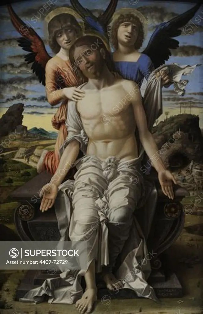 Andrea Mantegna (1431-1506). Italian painter. Christ as the Suffering Redeemer, 1495-1500. National Museum of Art. Copenhagen. Denmark.