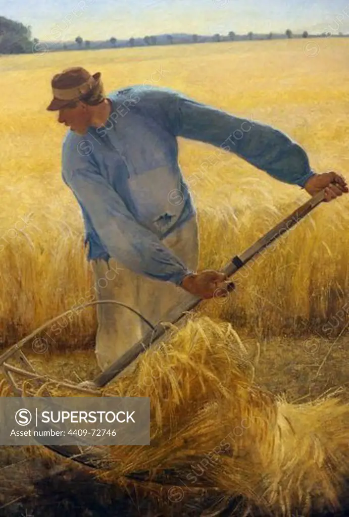 Laurits Andersen Ring (1854-1933). Danish painter. Harvest, 1885. National Museum of Art. Copenhagen, Denmark.
