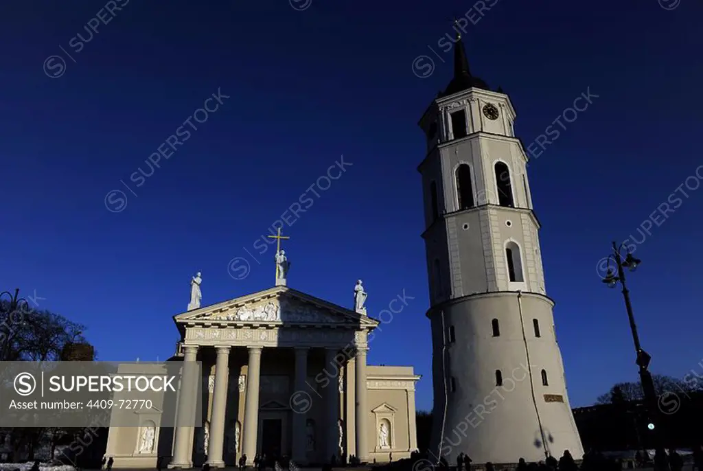 Lithuania. Vilnius. The Cathedral. 18th century. Renovated in 21th century. Old town.