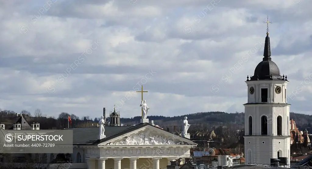 Lithuania. Vilnius. The Cathedral. 18th century. Renovated in 21th century. Old town. Detail.