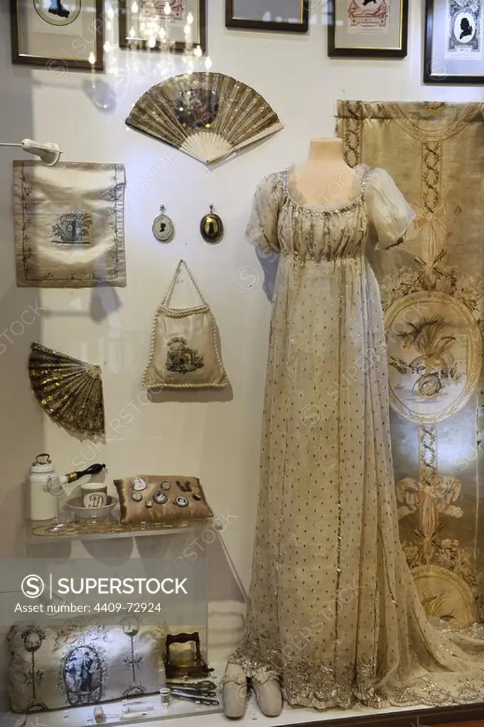 History. New Fashion in Riga. 19th century. Empire Style. Museum of History and Navigation. Riga. Latvia.