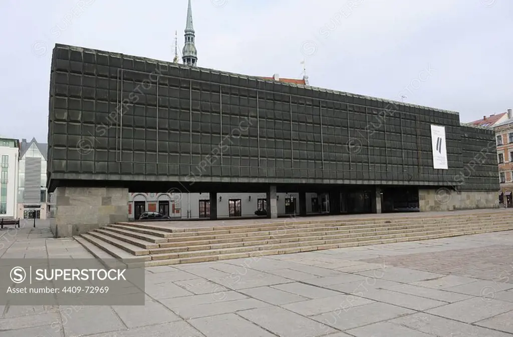 Latvia. Riga. Museum of the Occupation of Latvia 1940-1991. Building was built in 1971 by Gunnar Birkerts.