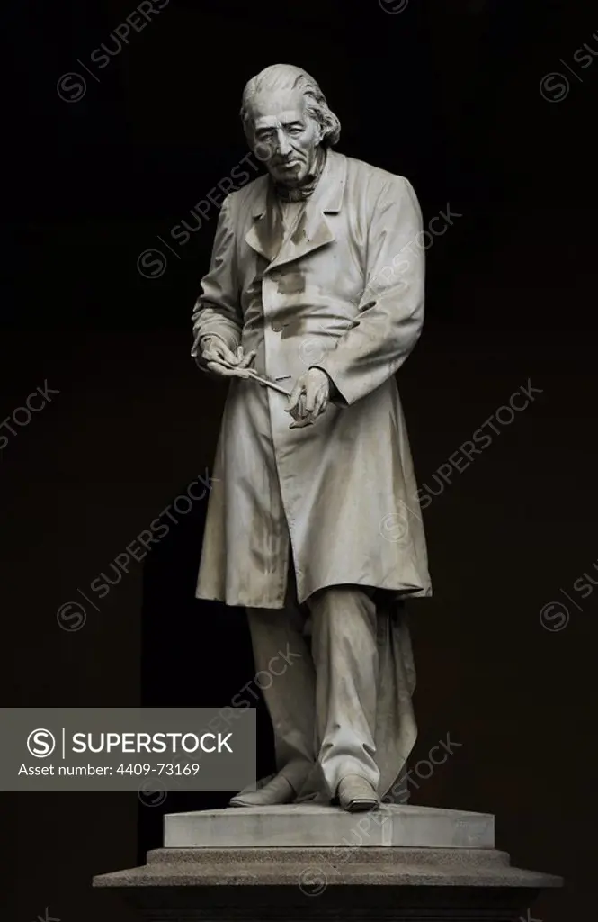 Luigi Porta Pavese (1800-1875). Italian clinician and surgeon. Statua. University of Pavia. Italy.