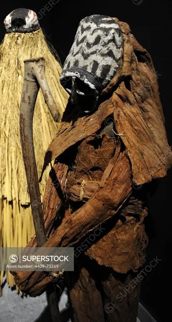 Piaroa's ceremonial masks: Spirit of the Forest (Redyo), monkey and Peccary mask. 1960. Venezuela. Ethnographic Museum. Budapest. Hungary.