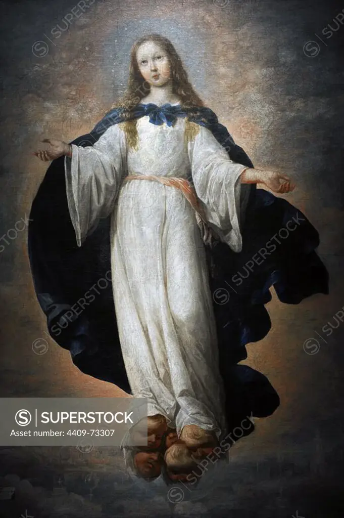 Francisco de Zurbaran (1598-1664). Spanish painter. The Virgin Immaculate, 1661. Museum of Fine Arts. Budapest, Hungary.