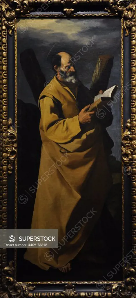 Francisco de Zurbaran (1598-1664). Spanish painter. Saint Andrew, 1635-1640. Museum of Fine Arts. Budapest, Hungary.