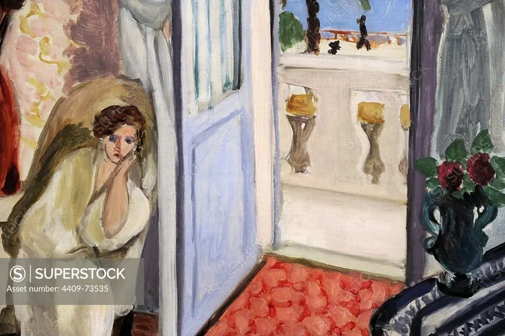 Henri Matisse (1869-1954). French painter. Interior at Nice (Room at the Hotel Mediterranee), 1919. Detail. Saint Louis Art Museum. United States.