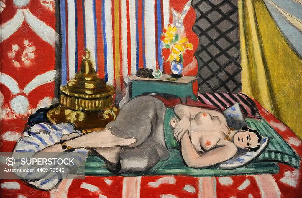 Henri Matisse (1869-1954). French painter. Odalisque in Gray Harem Pants, 1926-1927. Museum of the Orangerie. Paris. France.